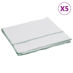 Reinigungstücher 5er-Set Weiß/Grün 50x60 cm
