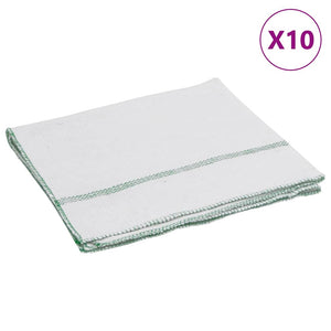Reinigungstücher 10er-Pack Weiß/Grün 50x60 cm