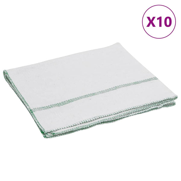Reinigungstücher 10er-Pack Weiß/Grün 50x60 cm