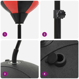 Punchingball Set mit Ständer und Handschuhen