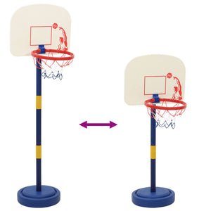 vidaXL Panier de basketball avec support, ballon et pompe, réglable 90/121 cm