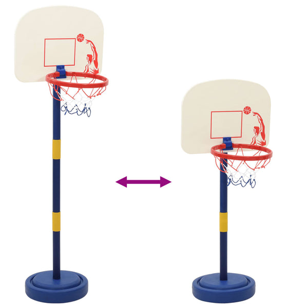 vidaXL Panier de basketball avec support, ballon et pompe, réglable 90/121 cm