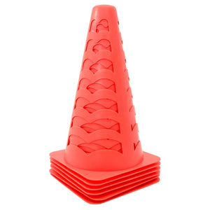 Fußballkegel 6er Set, Stapelbar, Orange