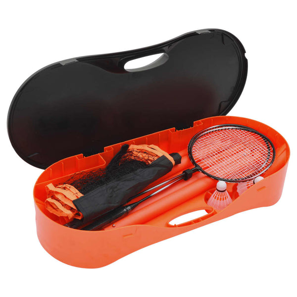Badminton Set mit Netz und 2 Schlägern