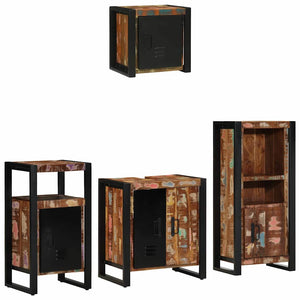 Badmöbel Set mit Regal Altholz 4-teilig