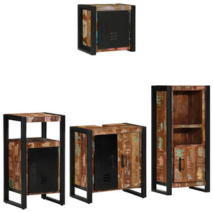 Badmöbel Set mit Regal Altholz 4-teilig