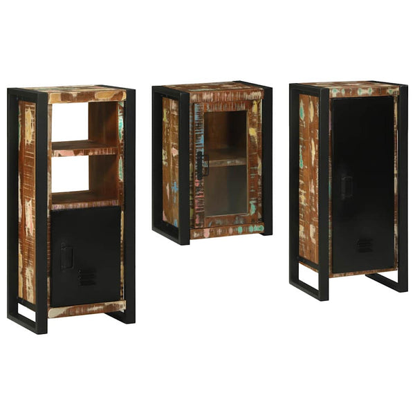 Badezimmermöbel Set mit Regal Altholz 3-teilig