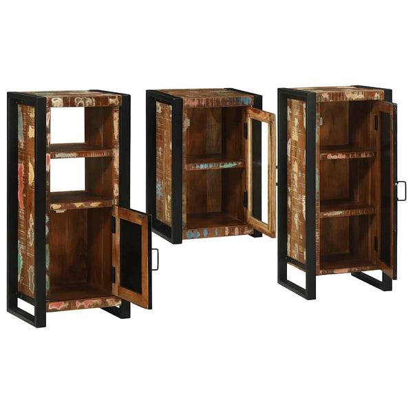 Badezimmermöbel Set mit Regal Altholz 3-teilig
