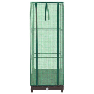 Hochbeet mit Gewächshaus Rattan-Optik 40x40x123cm