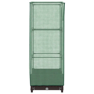 Hochbeet mit Gewächshaus Rattan-Optik 40x40x123cm