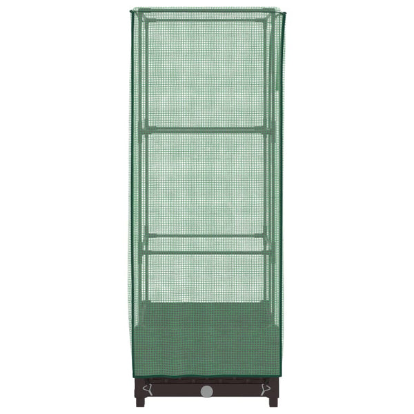 Hochbeet mit Gewächshaus Rattan-Optik 40x40x123cm