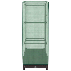 Hochbeet mit Gewächshaus Rattan-Optik 80x40x123cm