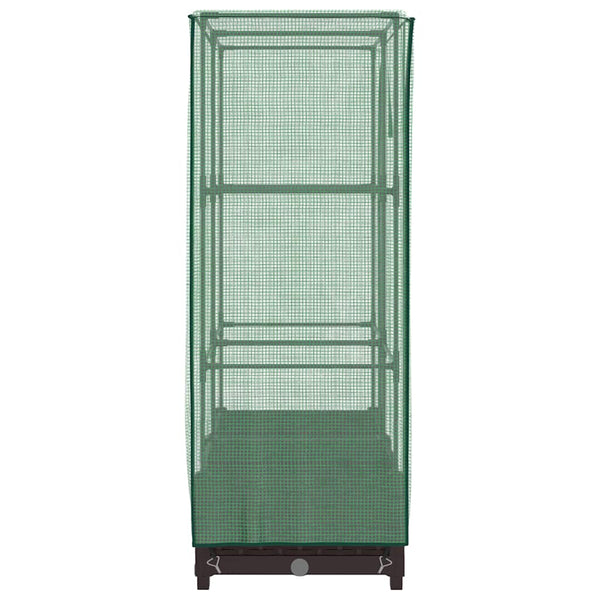Hochbeet mit Gewächshaus Rattan-Optik 80x40x123cm