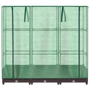 Hochbeet mit Gewächshaus Rattan-Optik 120x40x123cm
