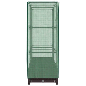 Hochbeet mit Gewächshaus Rattan-Optik 120x40x123cm