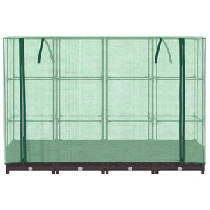 Hochbeet mit Gewächshaus Rattan-Optik 160cm