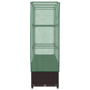 Hochbeet mit Gewächshaus Rattan-Optik 120cm