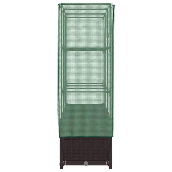 Hochbeet mit Gewächshaus Rattan-Optik 120cm