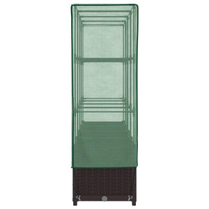 Hochbeet mit Gewächshaus Rattan-Optik 160cm