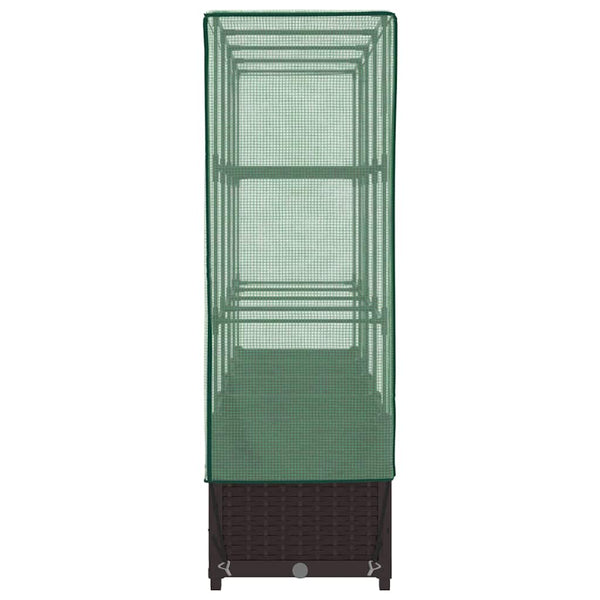 Hochbeet mit Gewächshaus Rattan-Optik 160cm
