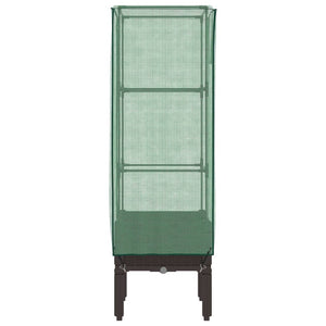 Hochbeet mit Gewächshaus Rattan-Optik 40x40x140cm