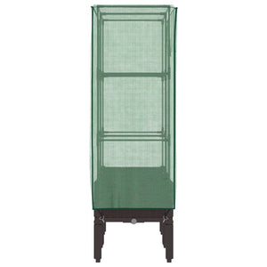Hochbeet mit Gewächshaus Rattan-Optik 80x40x140cm