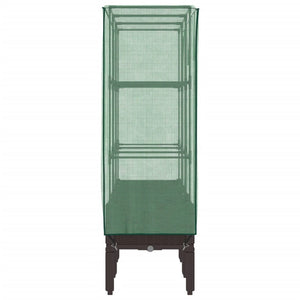 Hochbeet mit Gewächshaus Rattan-Optik 120x40x140 cm