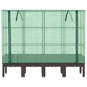 Hochbeet mit Gewächshaus Rattan-Optik 160cm