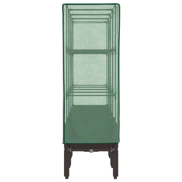 Hochbeet mit Gewächshaus Rattan-Optik 160cm