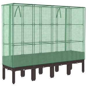 Hochbeet mit Gewächshaus Rattan-Optik 160cm