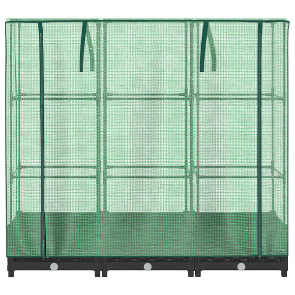 Hochbeet mit Gewächshaus Rattan 120cm