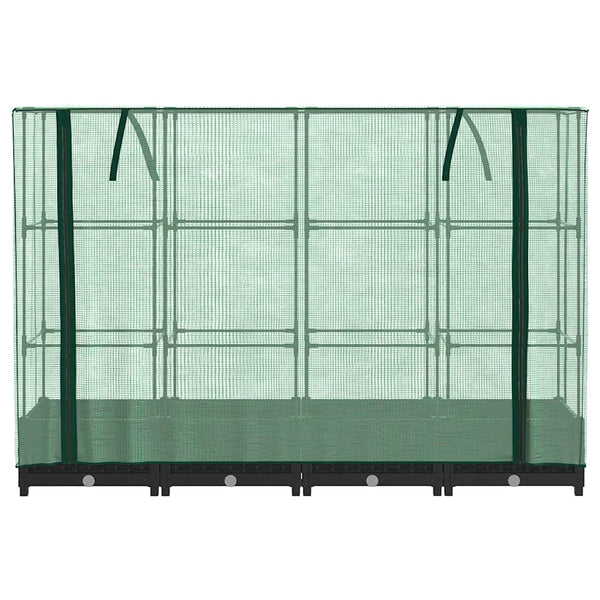 Hochbeet mit Gewächshaus Rattanoptik 160 cm