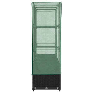 Hochbeet mit Gewächshaus Rattanoptik 160cm