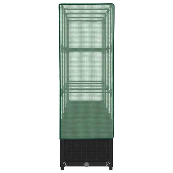 Hochbeet mit Gewächshaus Rattanoptik 160cm