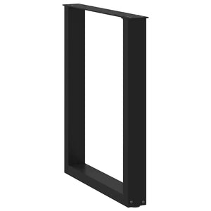 U-Form Tischbeine, 3er Set, Schwarz, Stahl