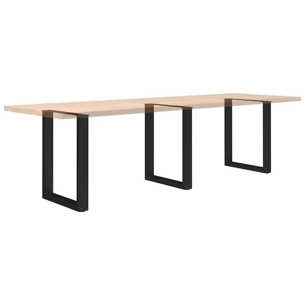 U-Form Tischbeine, 3er Set, Schwarz, Stahl
