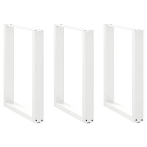 U-Form Tischbeine, 3er Set, Weiß, 70x72 cm