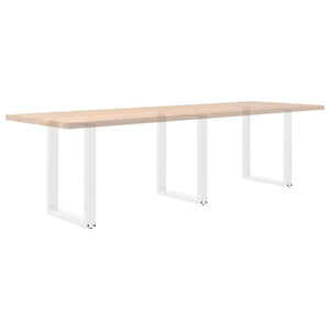 U-Form Tischbeine, 3er Set, Weiß, 70x72 cm