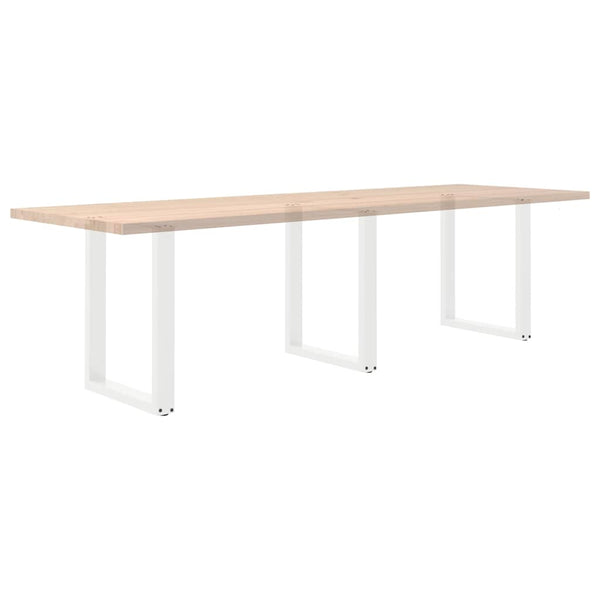 U-Form Tischbeine, 3er Set, Weiß, 70x72 cm