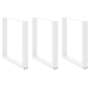 U-Form Tischbeine, 3er Set, Stahl Weiß