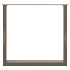 U-Form Tischbeine, 3er Set, Stahl Natur, 90cm