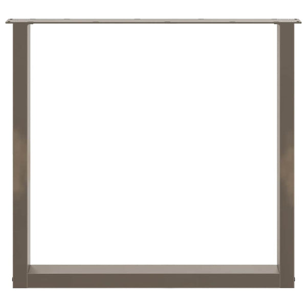 U-Form Tischbeine, 3er Set, Stahl Natur, 90cm