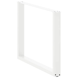 U-Form Tischbeine, 3er Set, Weiß, 100cm Stahl