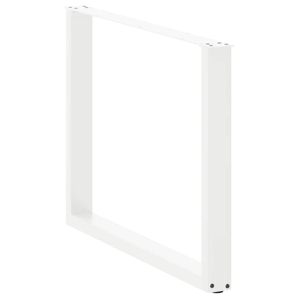 U-Form Tischbeine, 3er Set, Weiß, 100cm Stahl