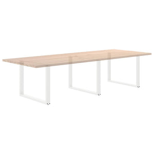 U-Form Tischbeine, 3er Set, Weiß, 100cm Stahl