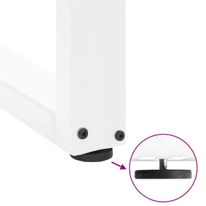 U-Form Tischbeine, 3er Set, Weiß, 100cm Stahl