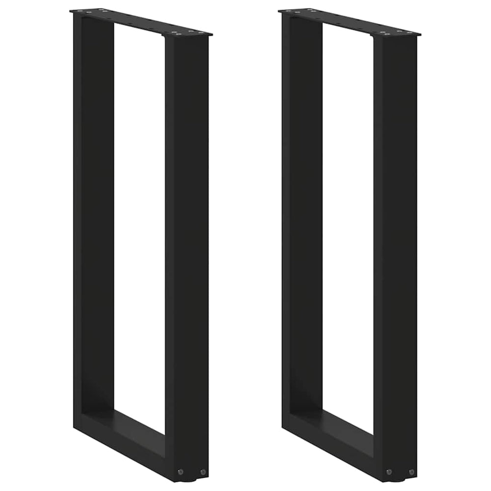Bartischbeine U-Form Schwarz, 2er-Set