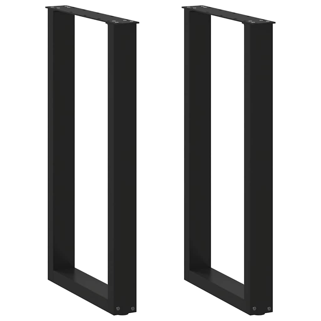 Bartischbeine U-Form Schwarz, 2er-Set