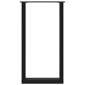 Bartischbeine U-Form Schwarz, 2er-Set