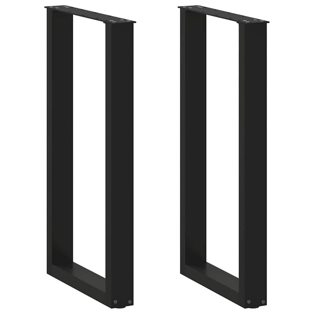 Bartischbeine U-Form Schwarz, 2er Set